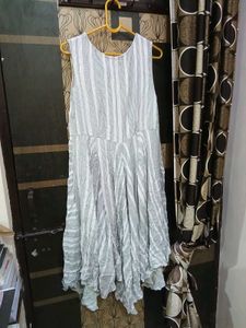 frocks in blue white colour