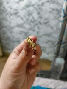 croissant💍 Gold Twisted Rope Rin
