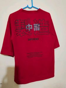 SUPERDRY  Oversized Red T-Shirt (Men&#39;s)