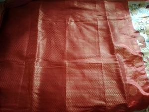 Kalamkari Silk Saree Unused With  Blouse Attached