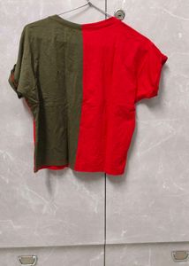 Color Block Crop Top