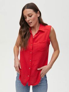 Ardene Pink Sleeveless Shirt Top