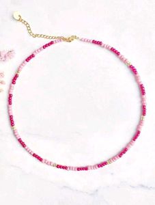 Pink Beaded Necklace💗