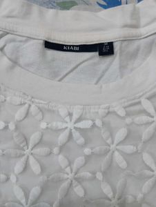 Kiabi White Floral Tee