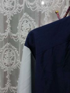 Sky Blue And Navy Top