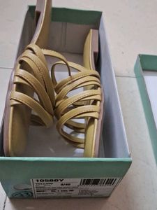 New Green Strappy Flats Catwalk