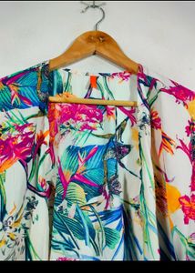 Multi Color Printed Overcoat