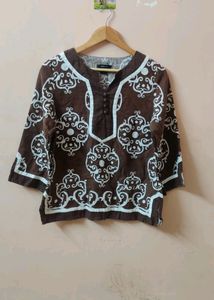 Korean Brown Traditional Top