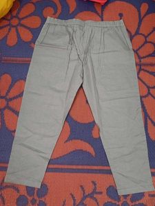 Gray Cropped Trousers