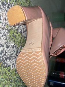 Nude Pink Block Heels