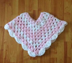 Cute Pink Baby Poncho