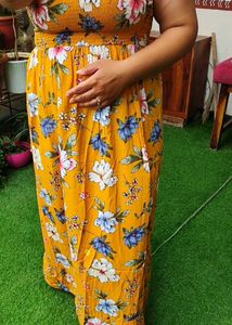 Mustered Floral Gown