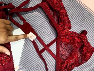 Net Lace Lingerie Set - Size 34 To 40 (Only One)
