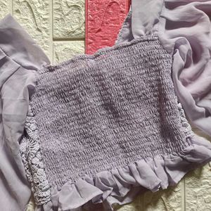 Puff Sleeve Crop Top 💗