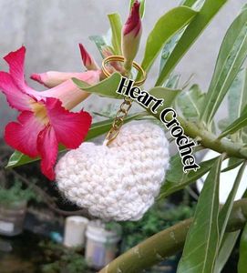 Crochet Heart Keychain Each Prices 60