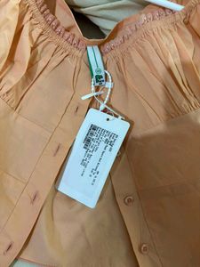 Peach Puff Sleeve Top