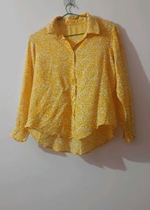 Yellow Printed Top