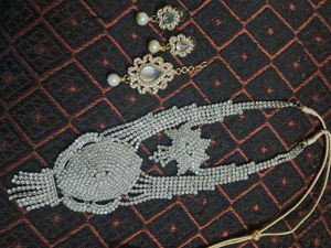 Beautiful Stone 2layer Silver Necklace