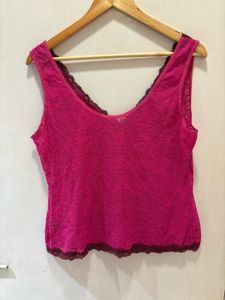 Chic Pink Lace Top