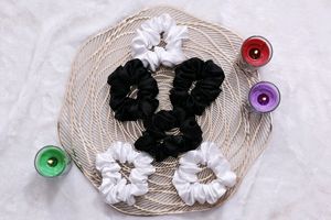 6 Pcs Satin Scrunchies Combo