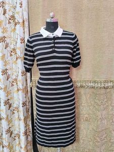 Striped Polo Shirt Dress(made in Korea)