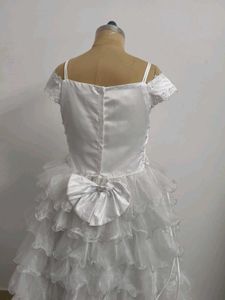 Ruffled White Cocktail Dress