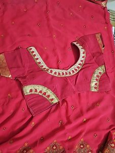 Red Saree With Blouse