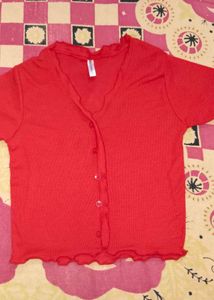 Red Fitted Top