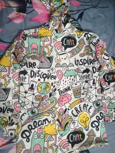 Fun Graphic Print Hoodie