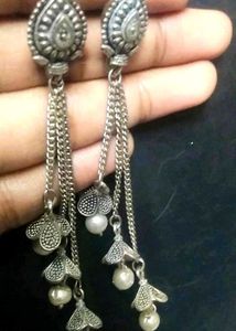 Silver Tone Dangle Earrings