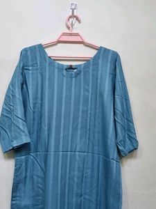 New Piece - Blue Straight Cut Kurta