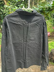 Black Oversized Denim Shirt