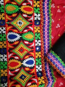 Embroidered Red 3-Piece Outfit