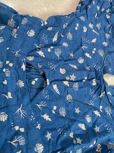 Cute Blue Patterned Dress