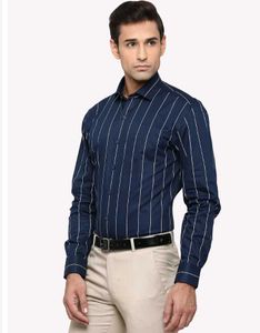 Striped Navy Blue Shirt