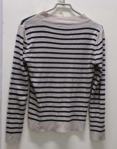 Striped Mock Neck Top