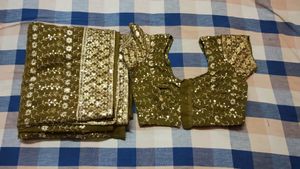 Fancy Glitter Saree With Blouse
