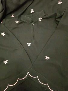Trendy Embroidery Abaya With Matching