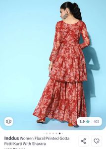 Inddus Floral Sharara Suit