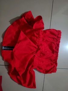 Red Peplum Tube Top Perfect Gift For Your Love ❤️