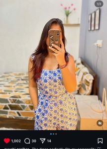 Blue And White Floral Coord Set
