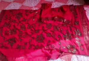 Designer Sequence Saree With Blouse