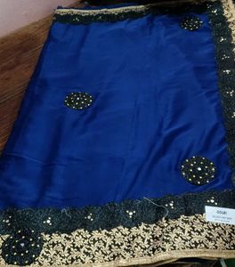 Blue & Black Saree