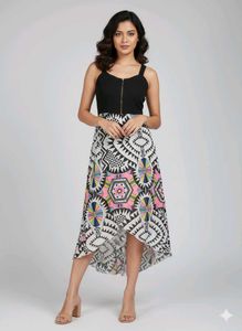 Patterned Asymmetric Dress