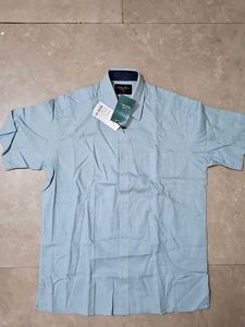 Light Blue Short Sleeve Casual Shirt