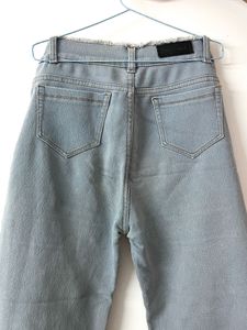 Blue Frayed Hem Jeans
