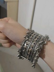 Silver Bangle Bracelet( For Navratri)