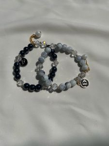 Strechible Stone Alphabet Bracelet