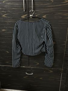 Stripped Black Crop Top
