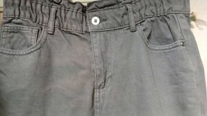 Gray Straight Leg Jeans